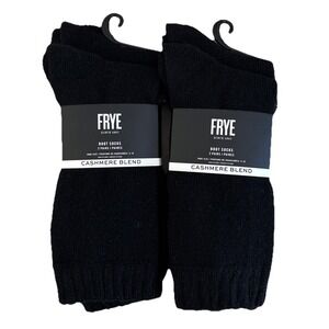 Frye Cashmere Blend Boot Socks Women's 5-10 Black Crew 4 Pairs NEW